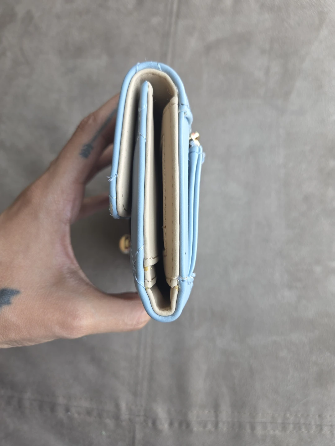 Light Blue Quilted Wallet - photo 4