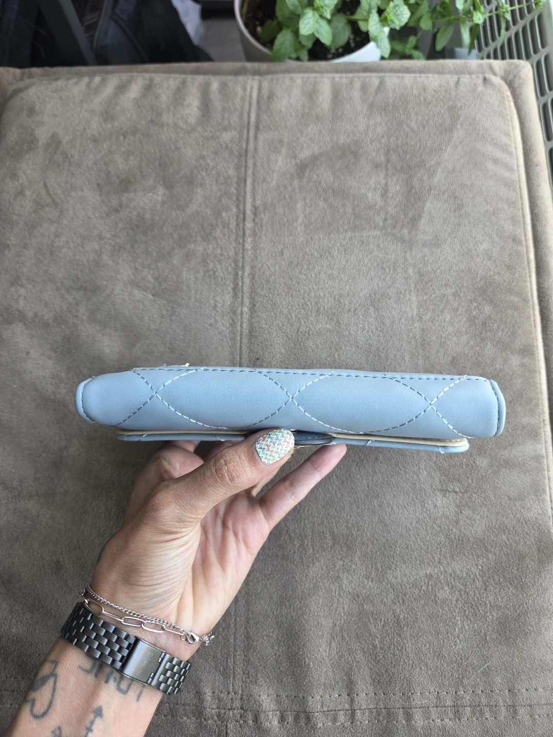 Light Blue Quilted Wallet - photo 5