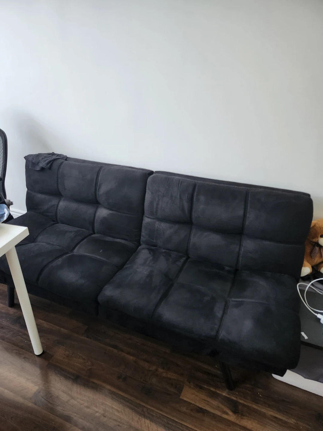 Black futon couch