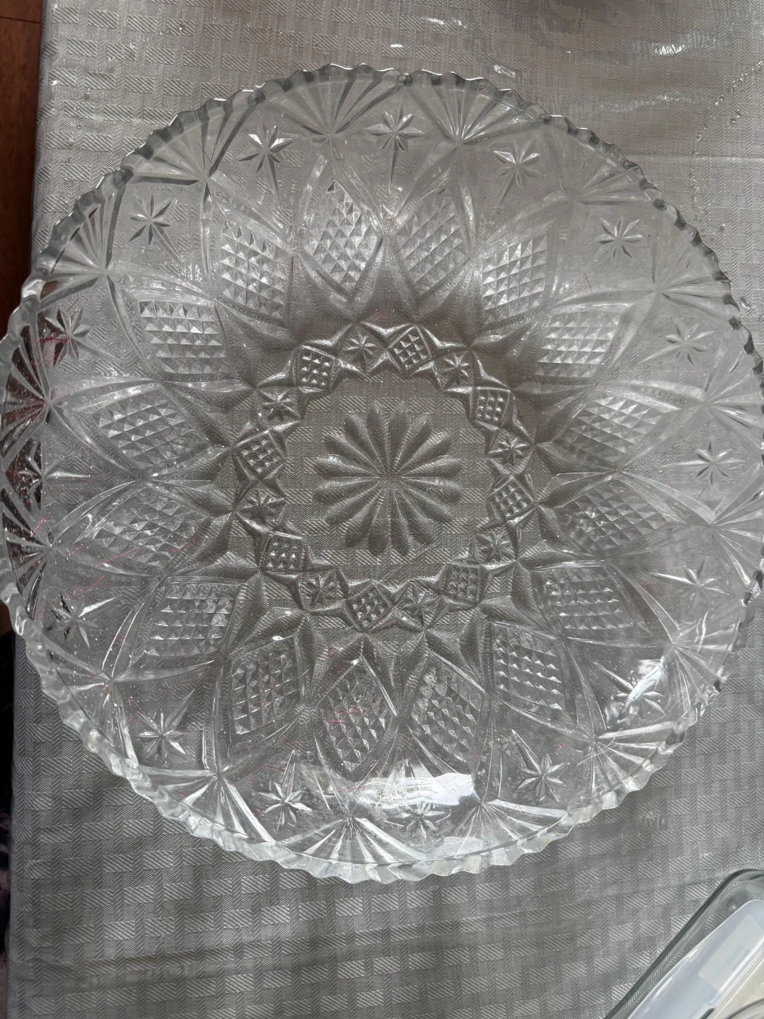 Glass Punch Bowl with Ladle and Cups - photo 4
