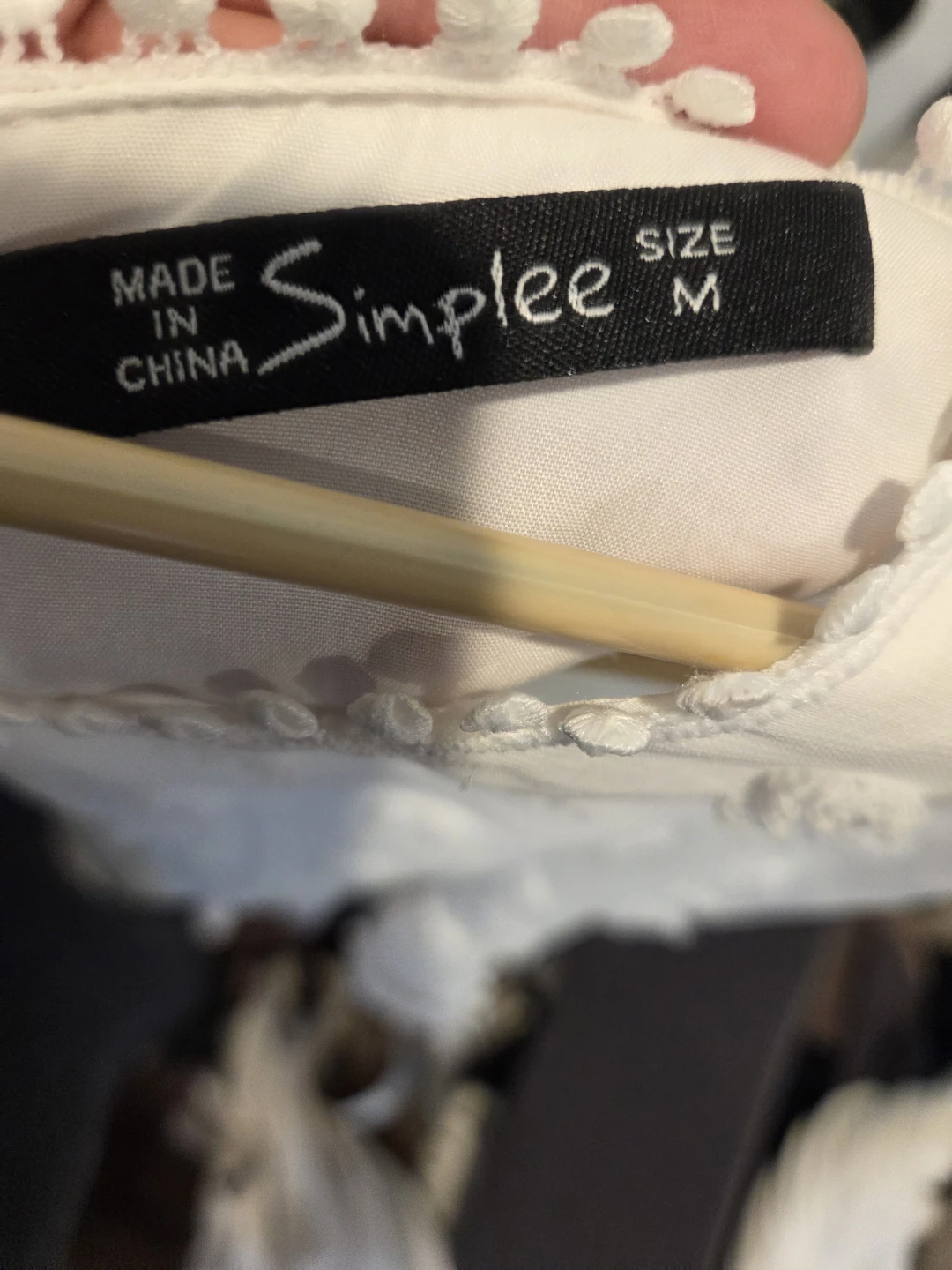 White Simplye Textured Dress Size M - photo 4