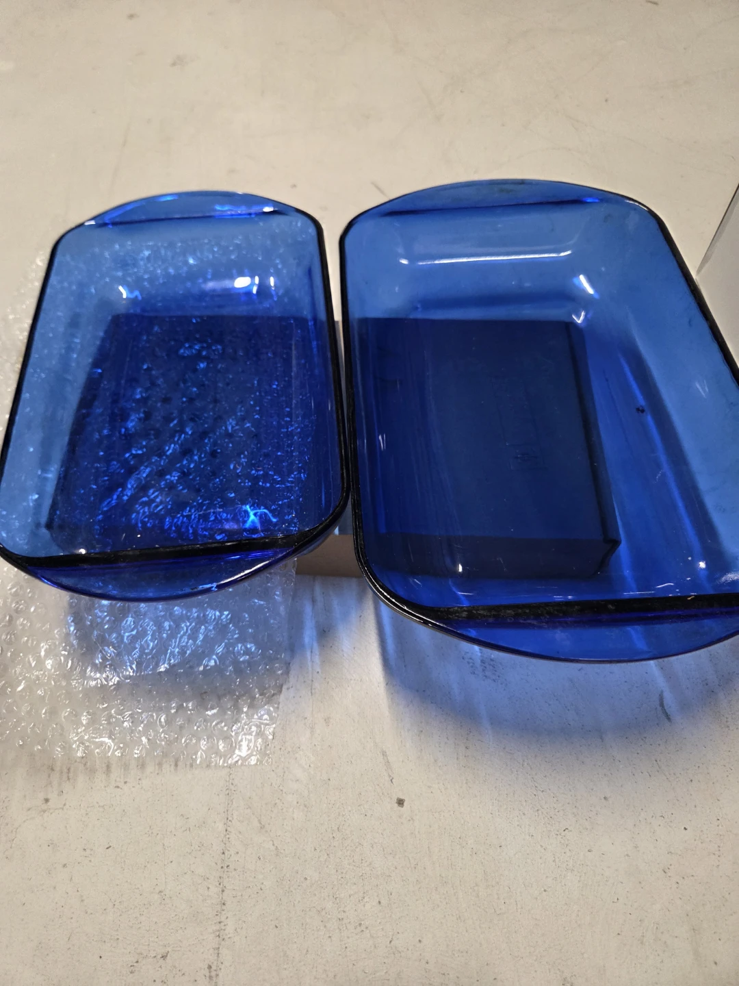 Set of 2 Cobalt Blue Glass Baking Dishes - photo 3