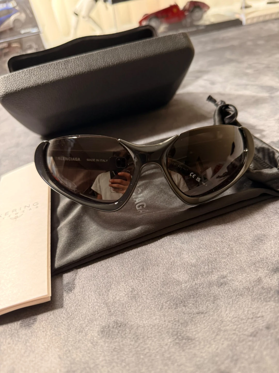Balenciaga BB0202S Black Geometric Sunglasses