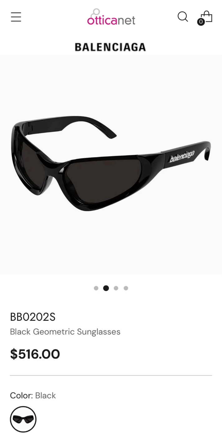 Balenciaga BB0202S Black Geometric Sunglasses - photo 3