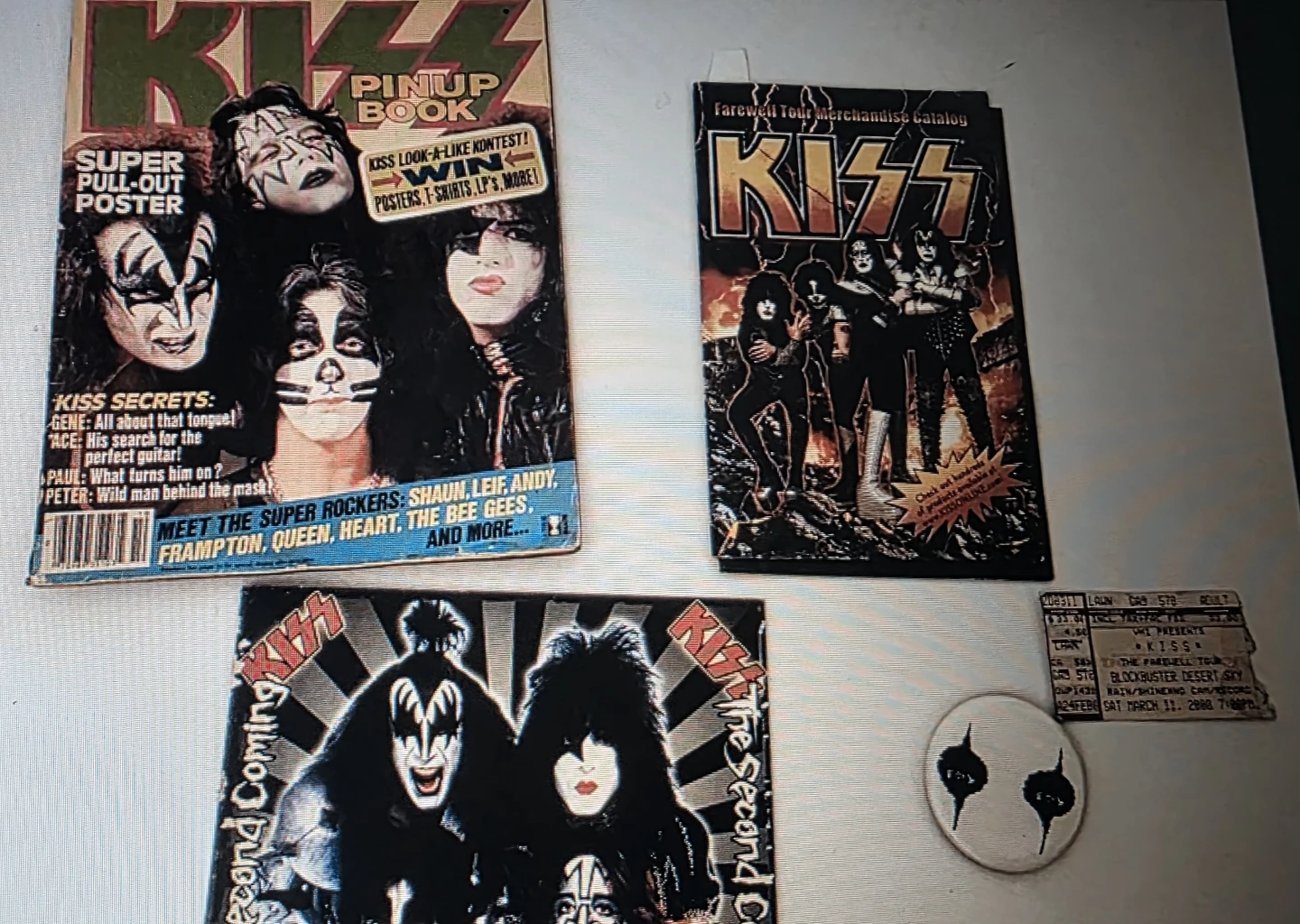 KISS Pinup Book and Farewell Tour Merchandise Catalog Bundle