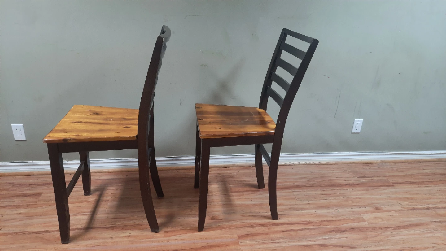 Pair of Wooden Bar Stools - photo 4