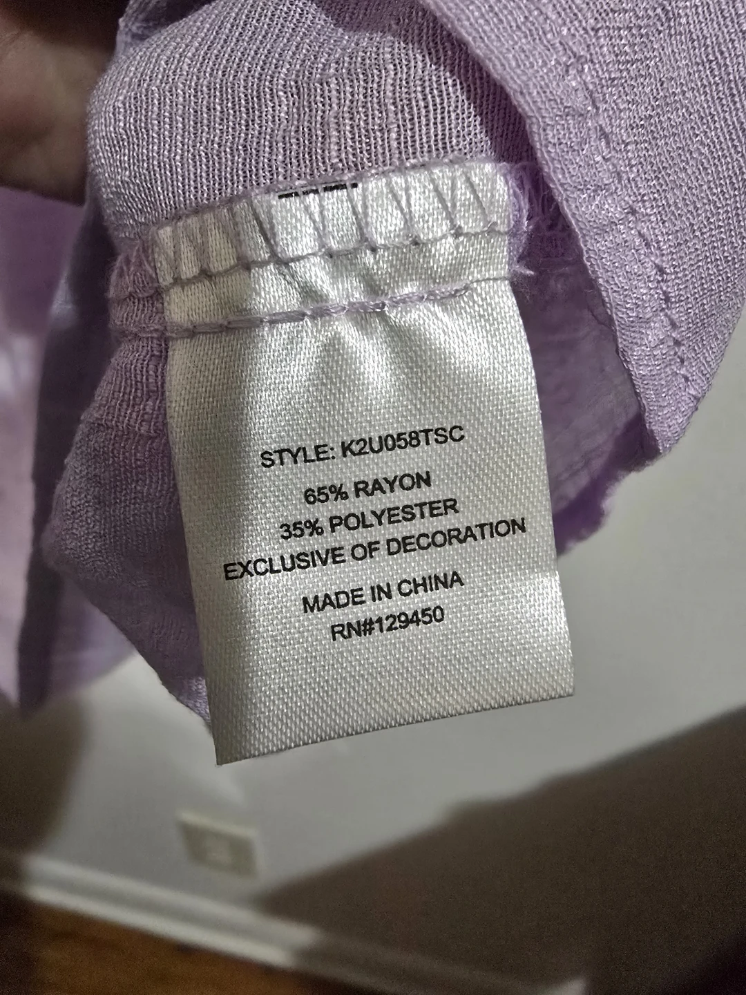 Como Vintage Tunic Top XL Lavender - photo 4