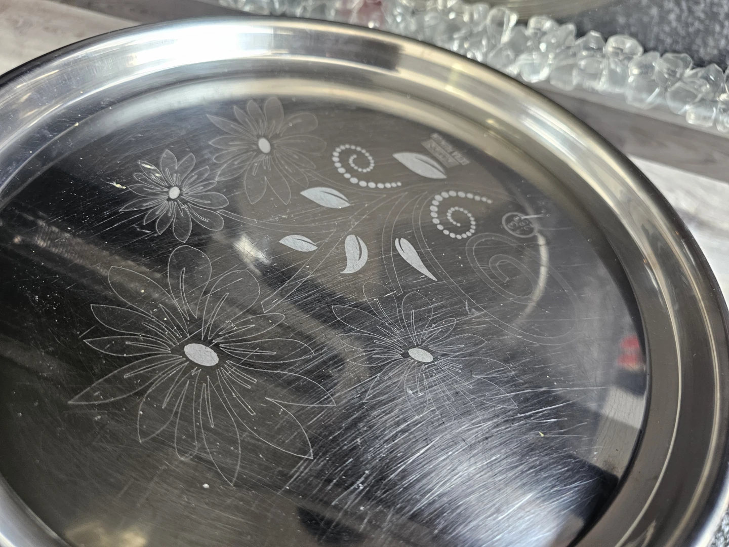Set of 5 Stainless Steel Thali Plates - photo 4