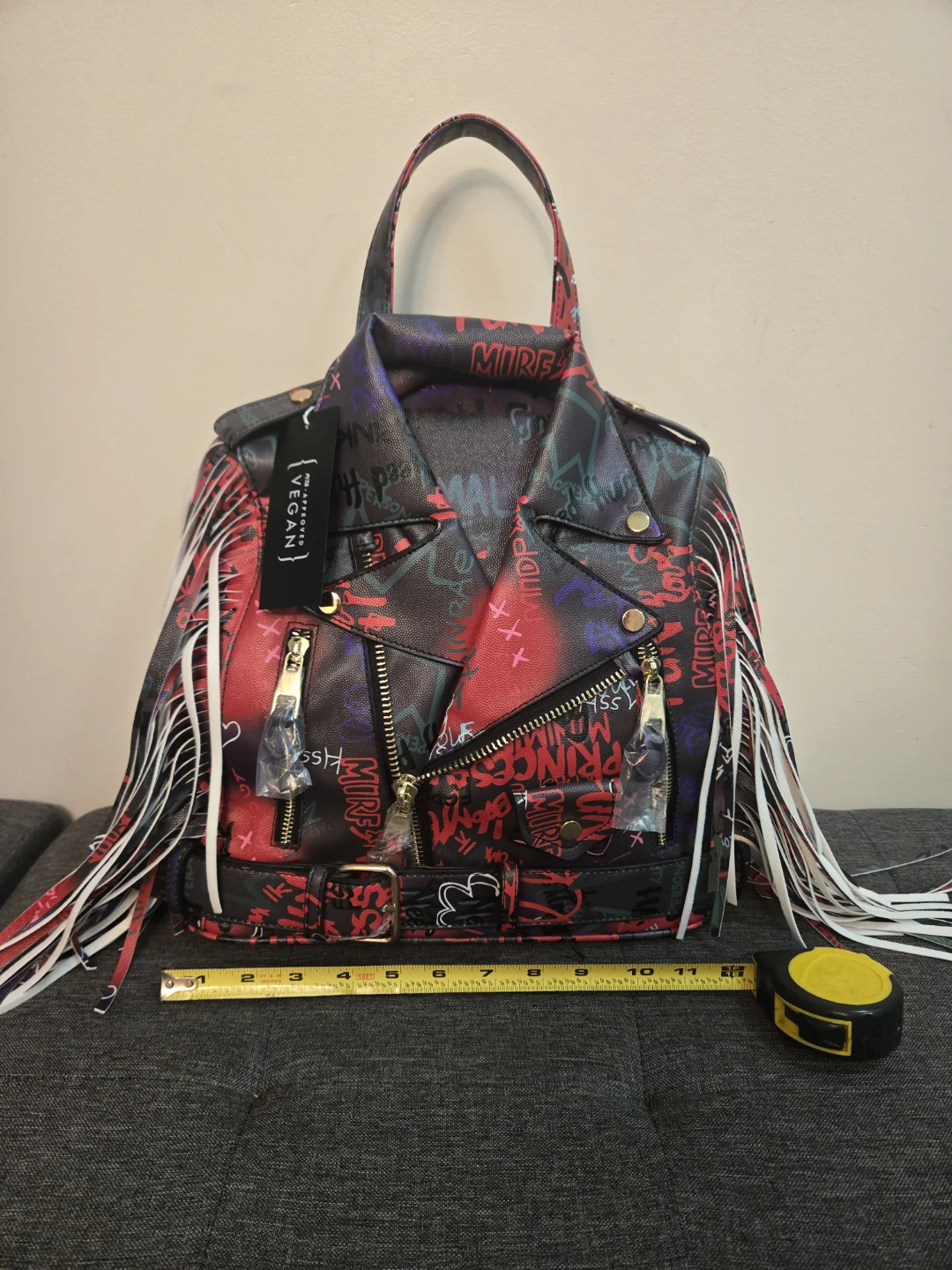 Backpack: Vegan Leather Graffiti Jacket - photo 4