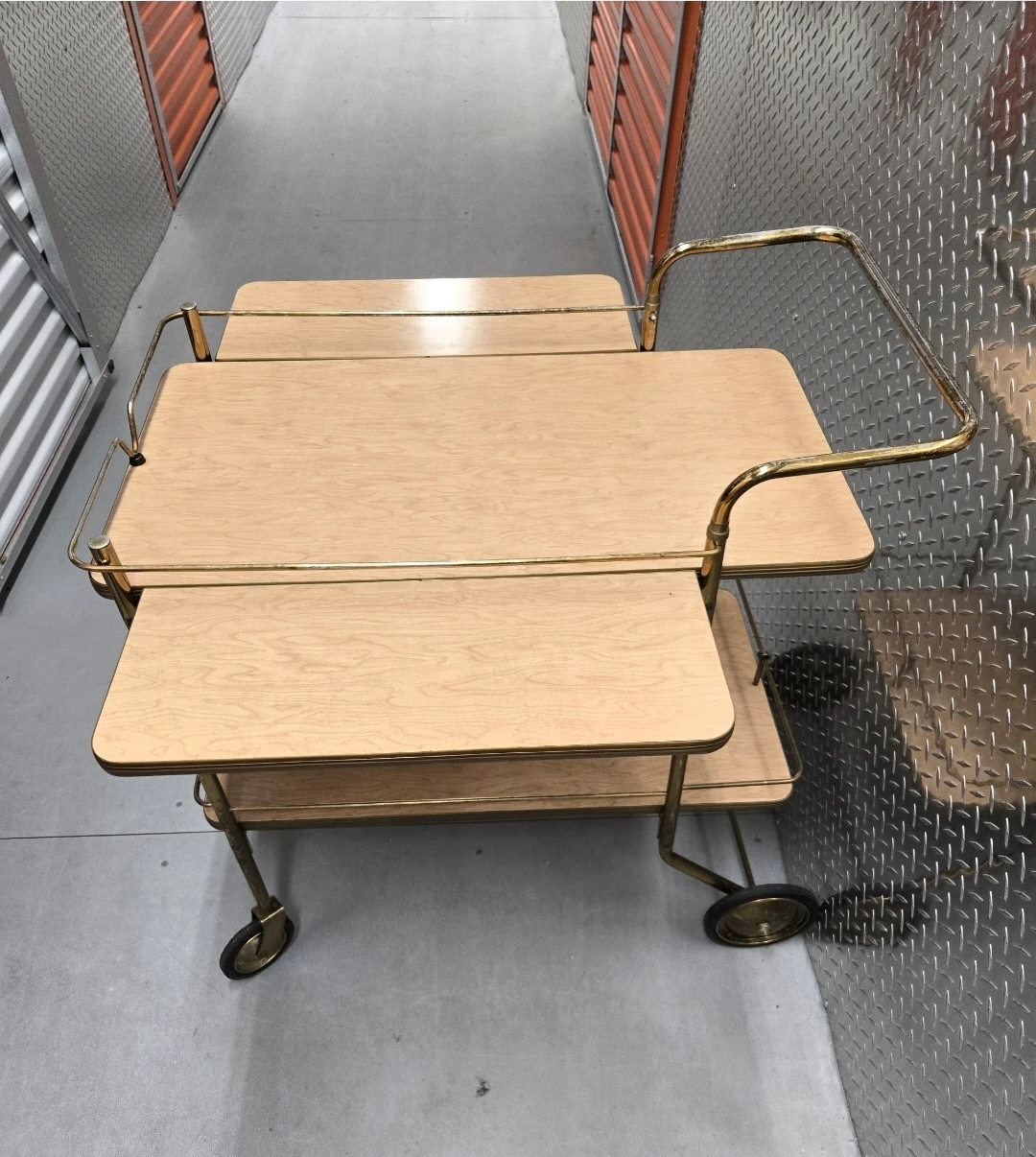 Mid-Century Modern Drop-Leaf Bar Cart - Pristine Condition - photo 2