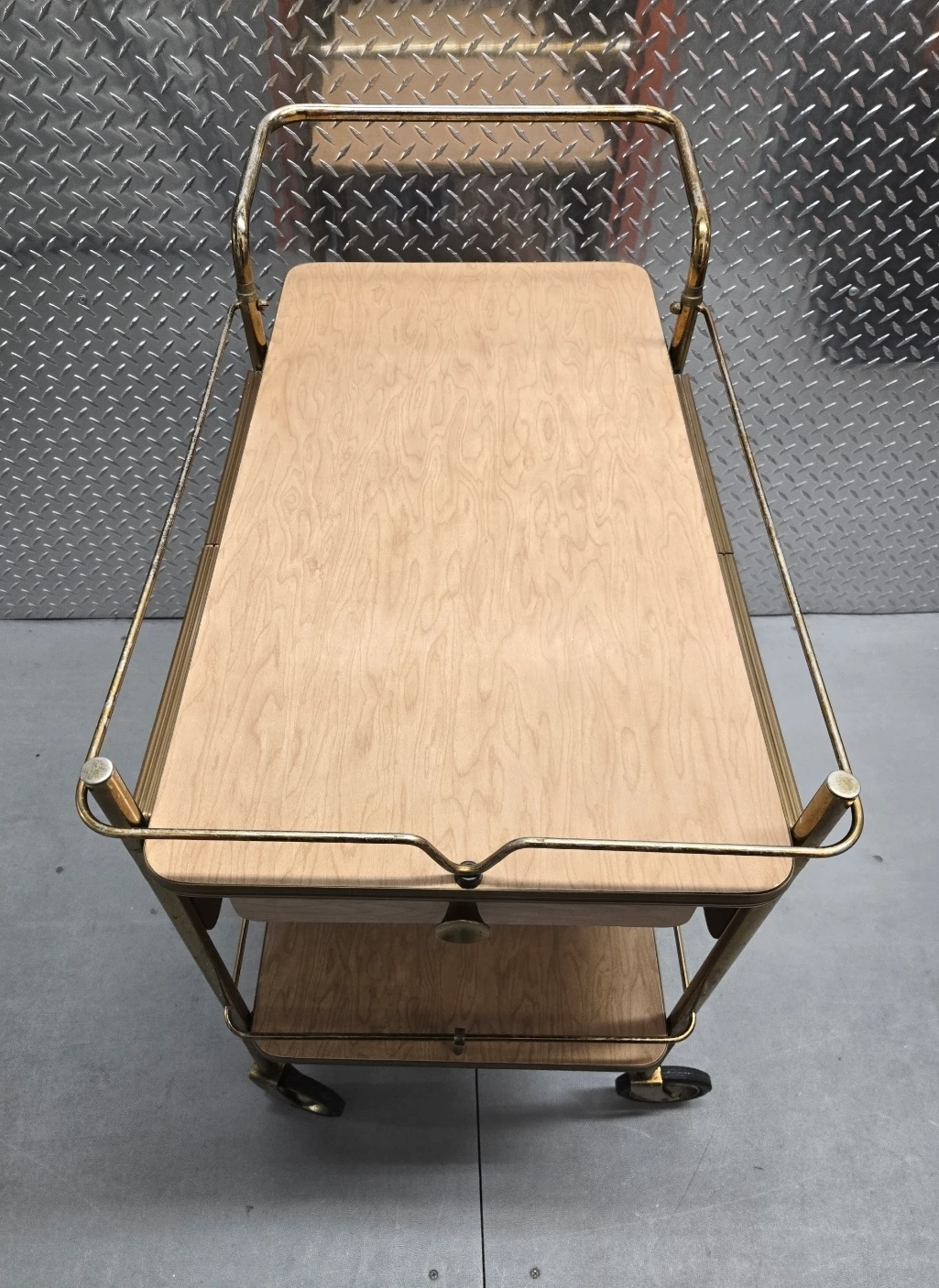 Mid-Century Modern Drop-Leaf Bar Cart - Pristine Condition - photo 3
