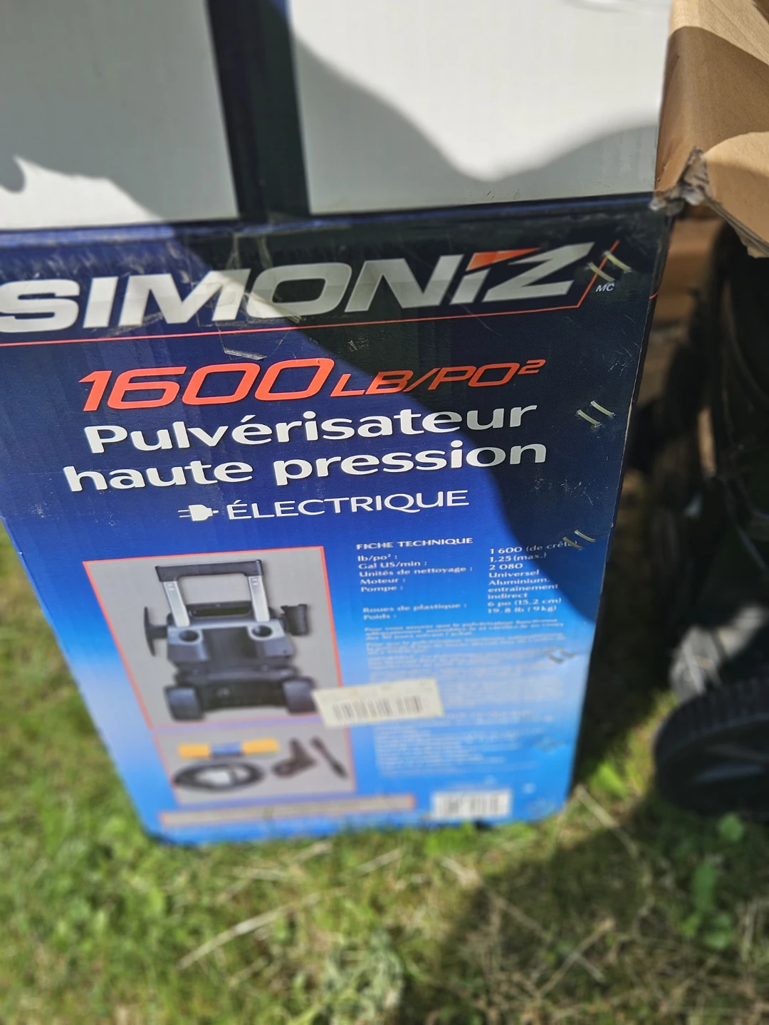 SIMONIZ 1600 PSI Electric Pressure Washer and parts only red one - photo 2