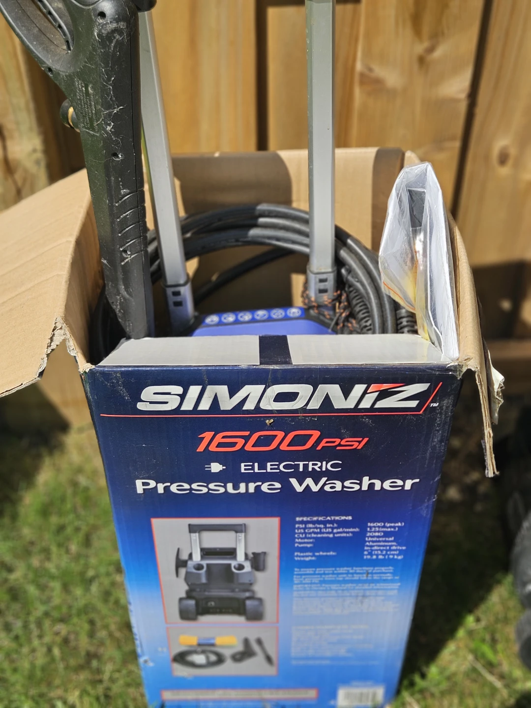 SIMONIZ 1600 PSI Electric Pressure Washer and parts only red one - photo 3