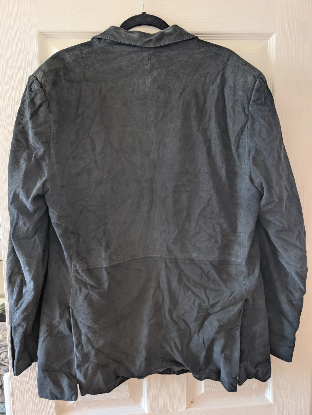 John Varvatos Goat Suede Leather Jacket – Black – Size 56R - photo 2