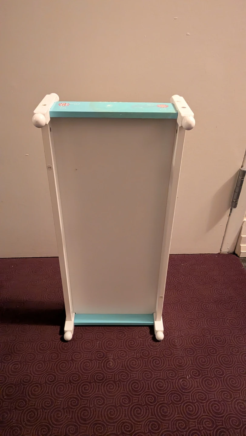 White and Blue Doll Bed with Floral Detail - photo 2