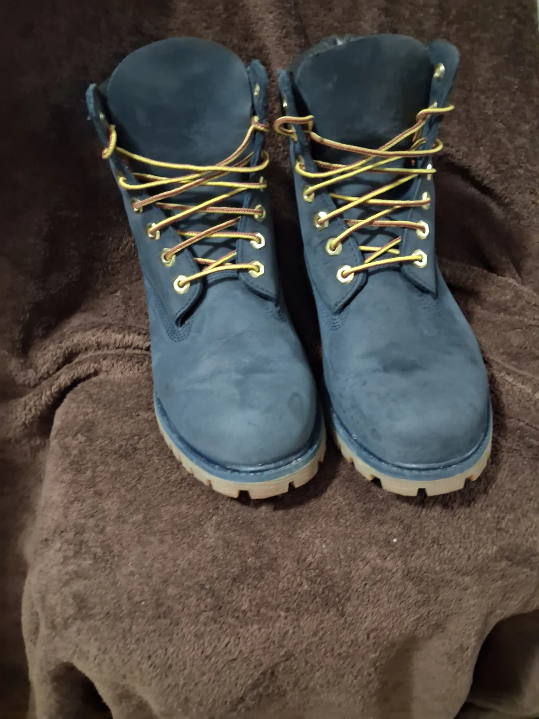 Timberland 6 inch premium boots navy gum gold size 9 - photo 2