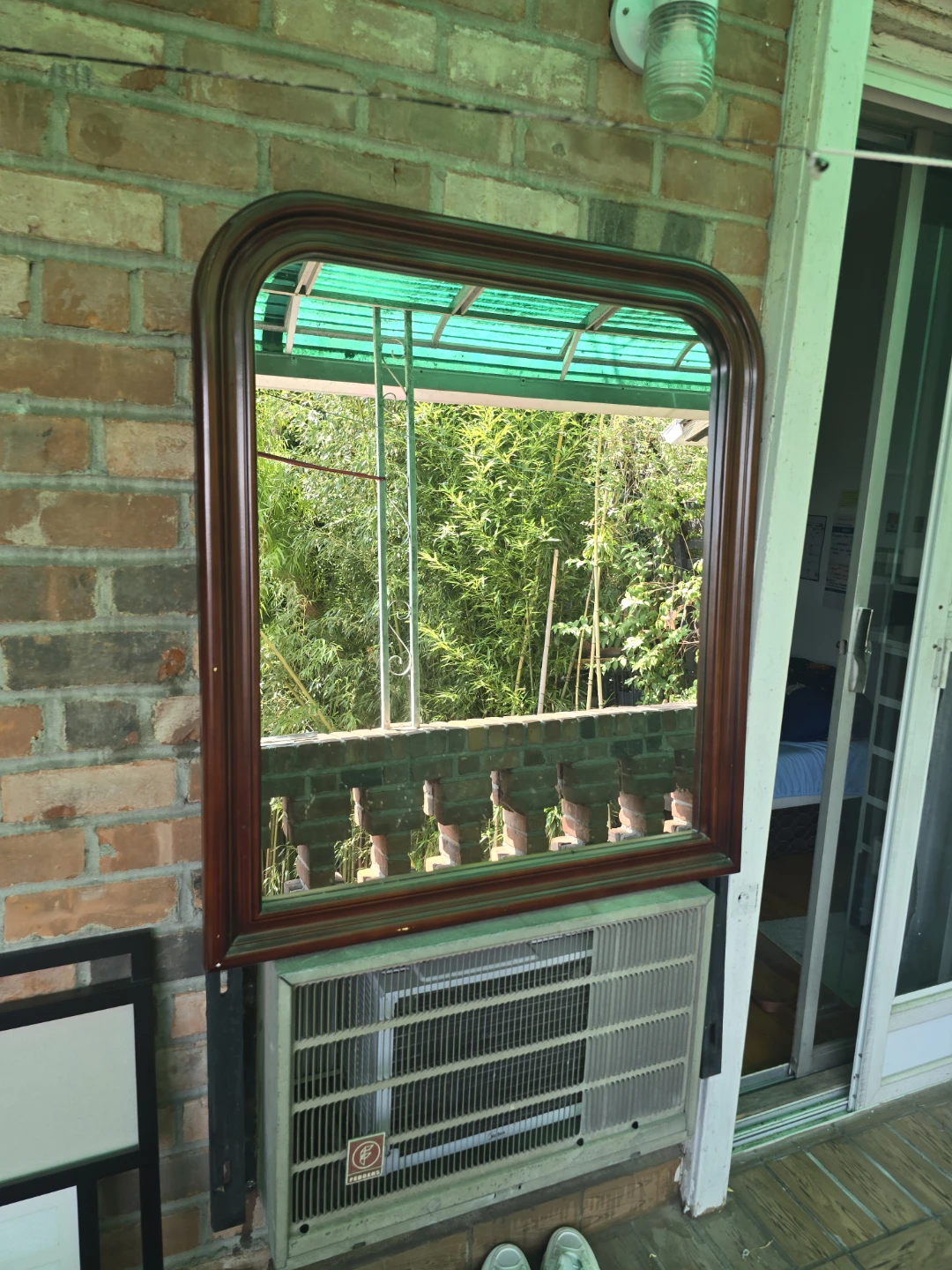 Decorative Wall Mirror with Wood Frame