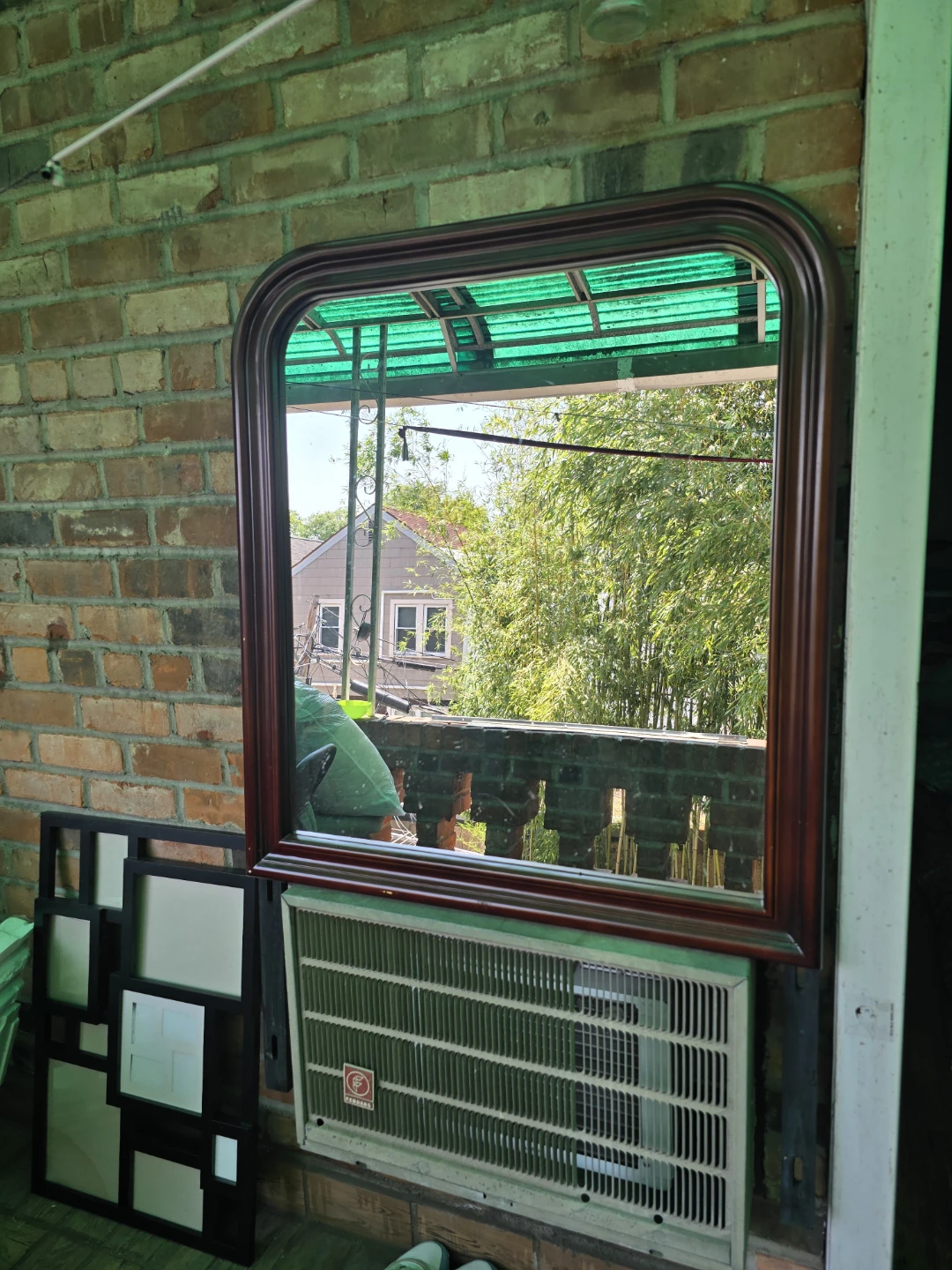 Decorative Wall Mirror with Wood Frame - photo 2