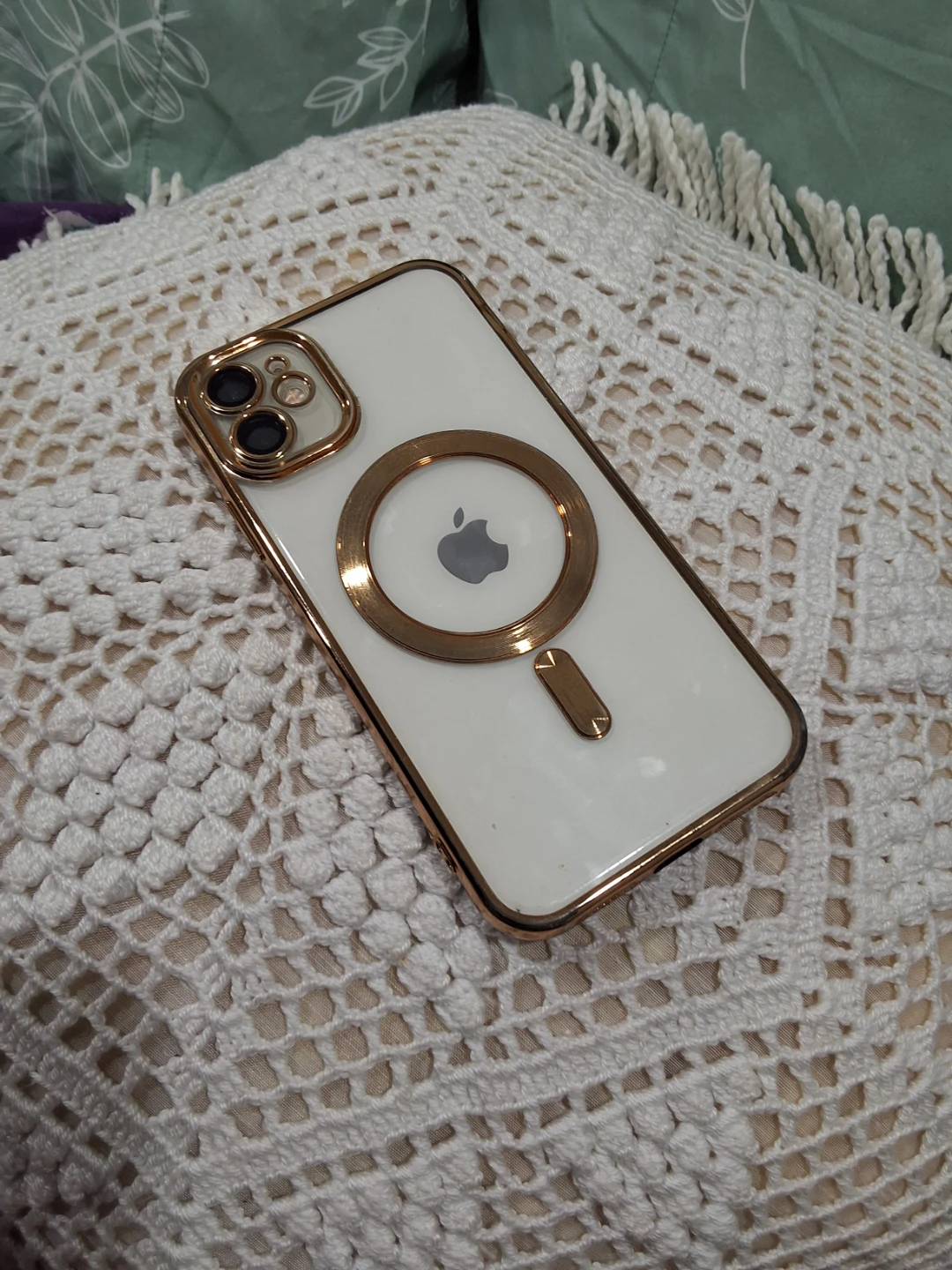 Clear Case with Gold Trim for iPhone 11