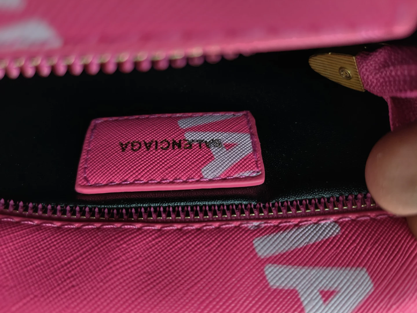 Balenciaga Pink All-Over Logo Mini Handbag - photo 2