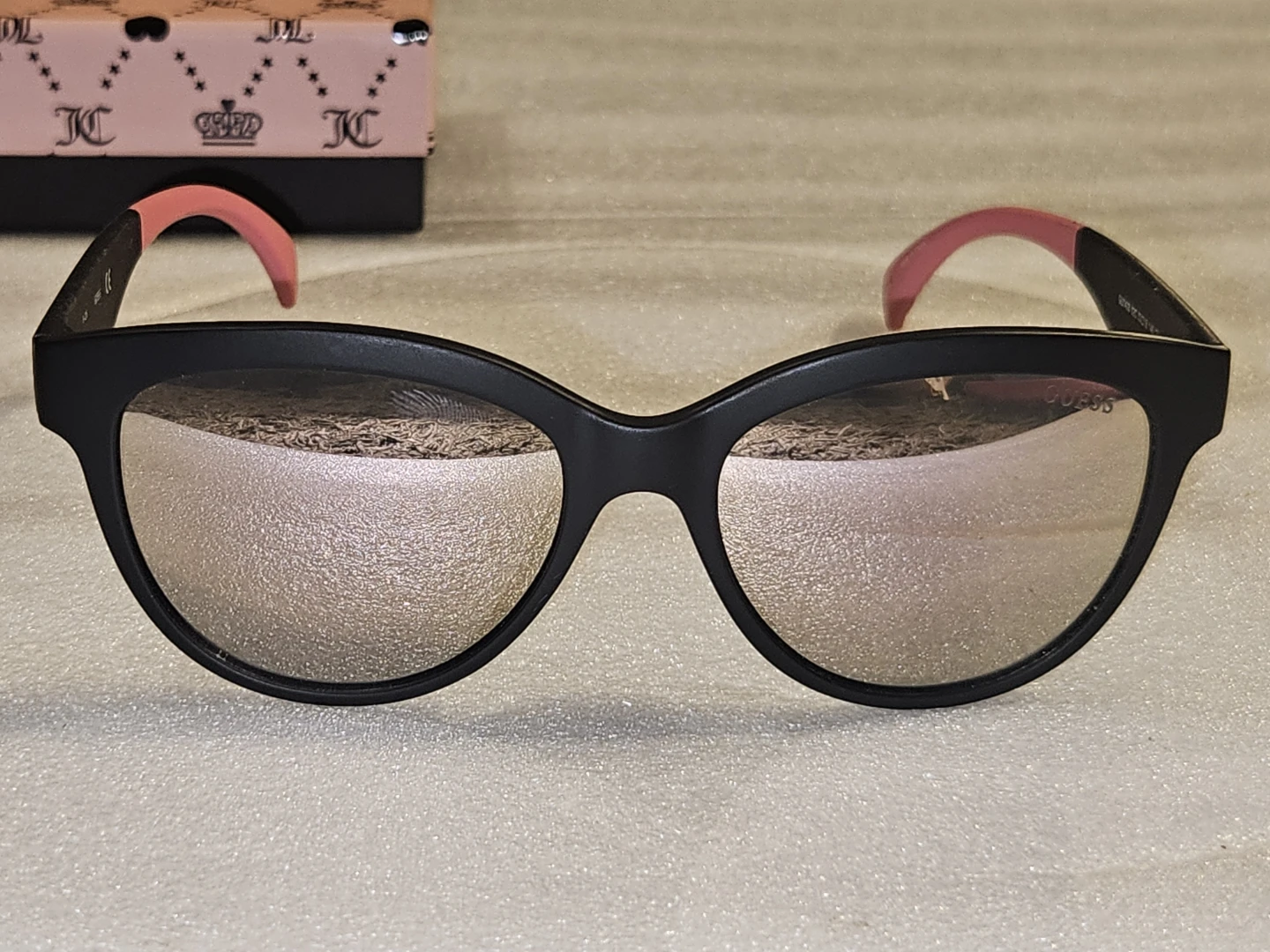 Guess Sunglasses Black Pink Accents