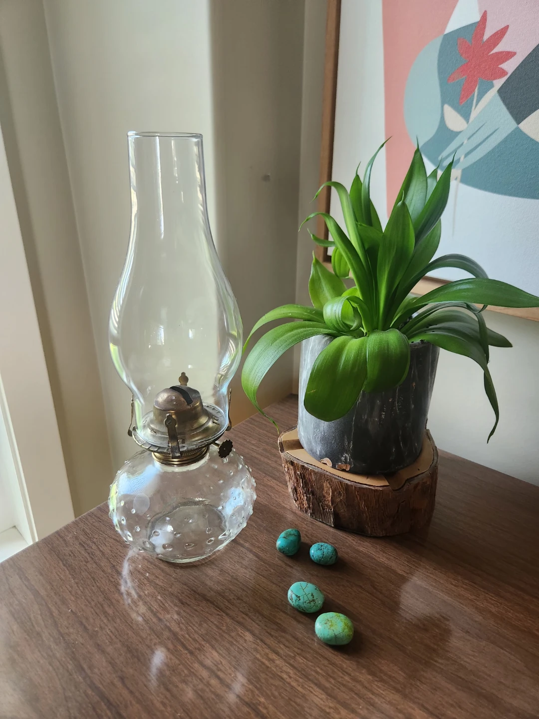 OL'TIMEY Glass Oil Lamp FARMHOUSE or COTTAGECORE ALERT!