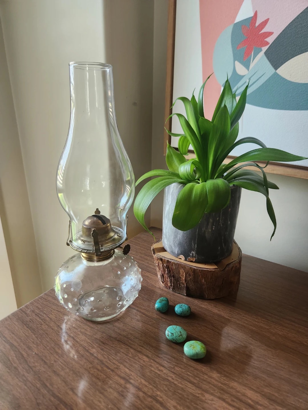 OL'TIMEY Glass Oil Lamp FARMHOUSE or COTTAGECORE ALERT! - photo 3