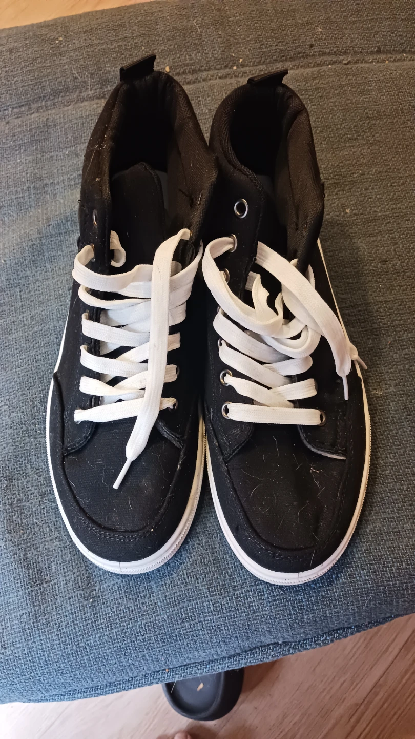 Black Canvas High-Top Sneakers - photo 2