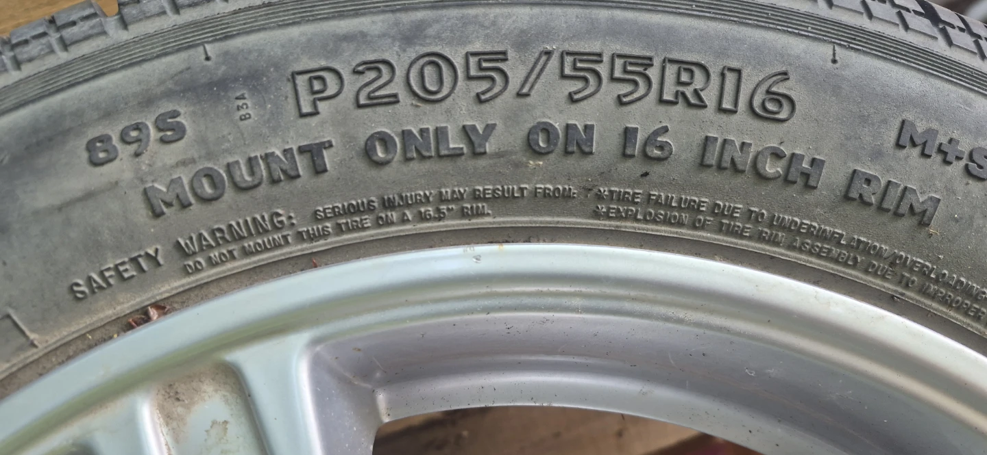 P205/55R16 Steel Belted Tires with Rims - photo 3