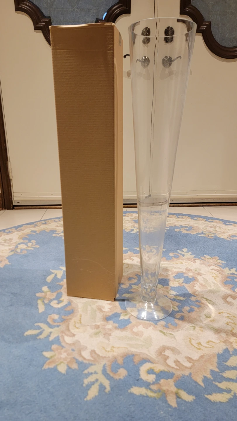 Large Clear Glass Vase