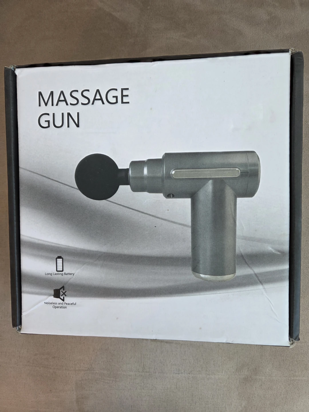Black Massage Gun with USB Charging Cable and 4 Heads