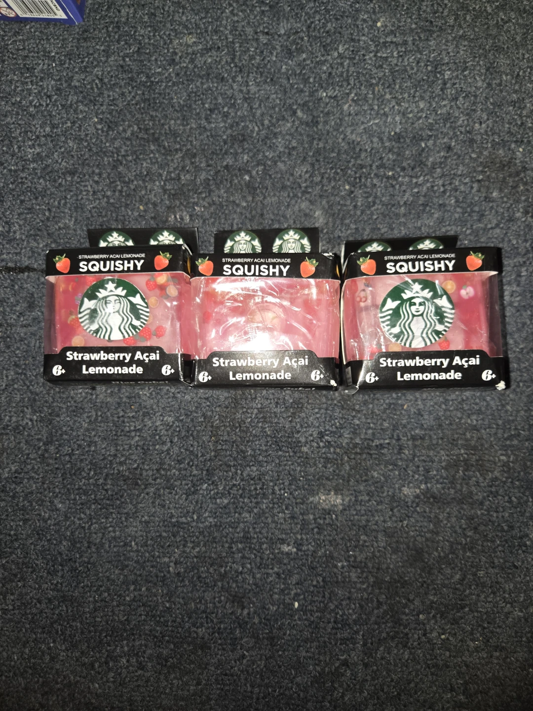 Starbucks Strawberry Acai Lemonade Squishy Toy (Set of 3)