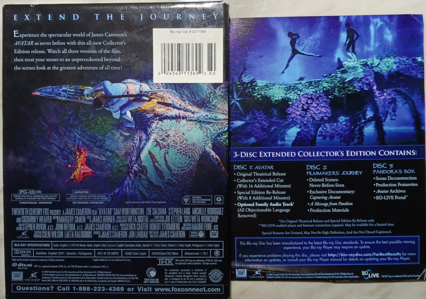 Avatar Extended Blu-ray Collector's Edition (3-Disc Set) - photo 2