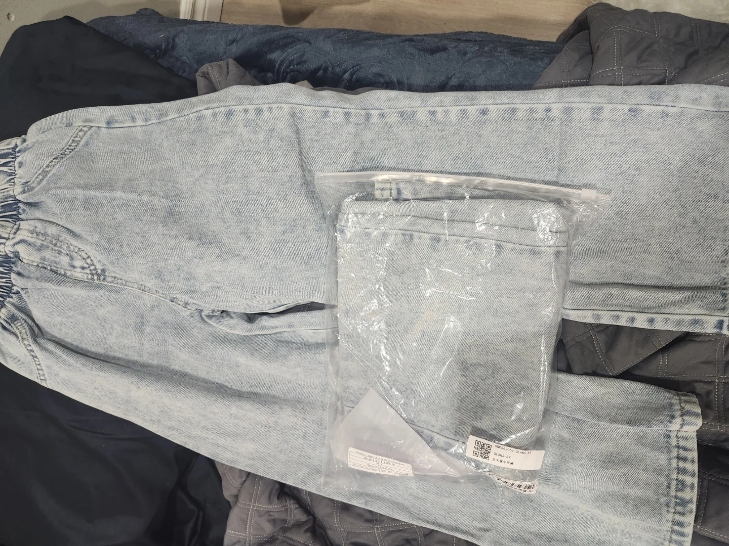 Girls 8 yr Light Wash Denim Wide Leg Pants - photo 3