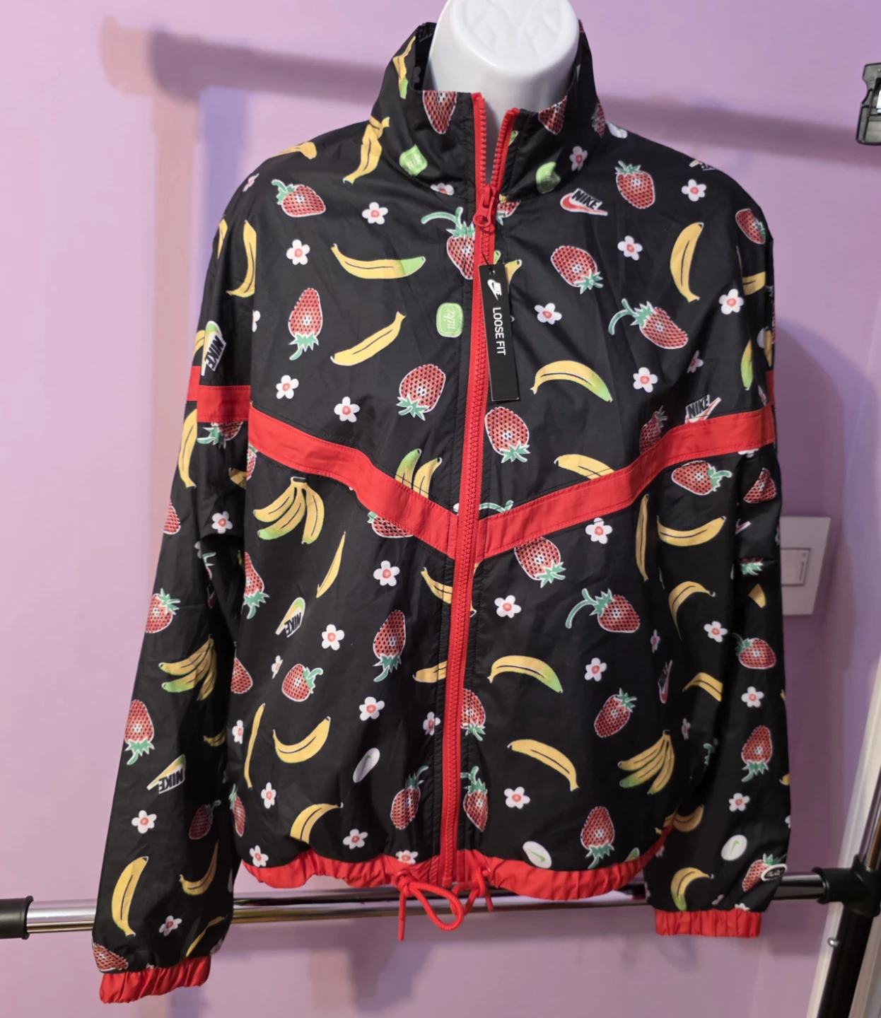 Women's Nike Fruit Print Lightweight Jacket Size S