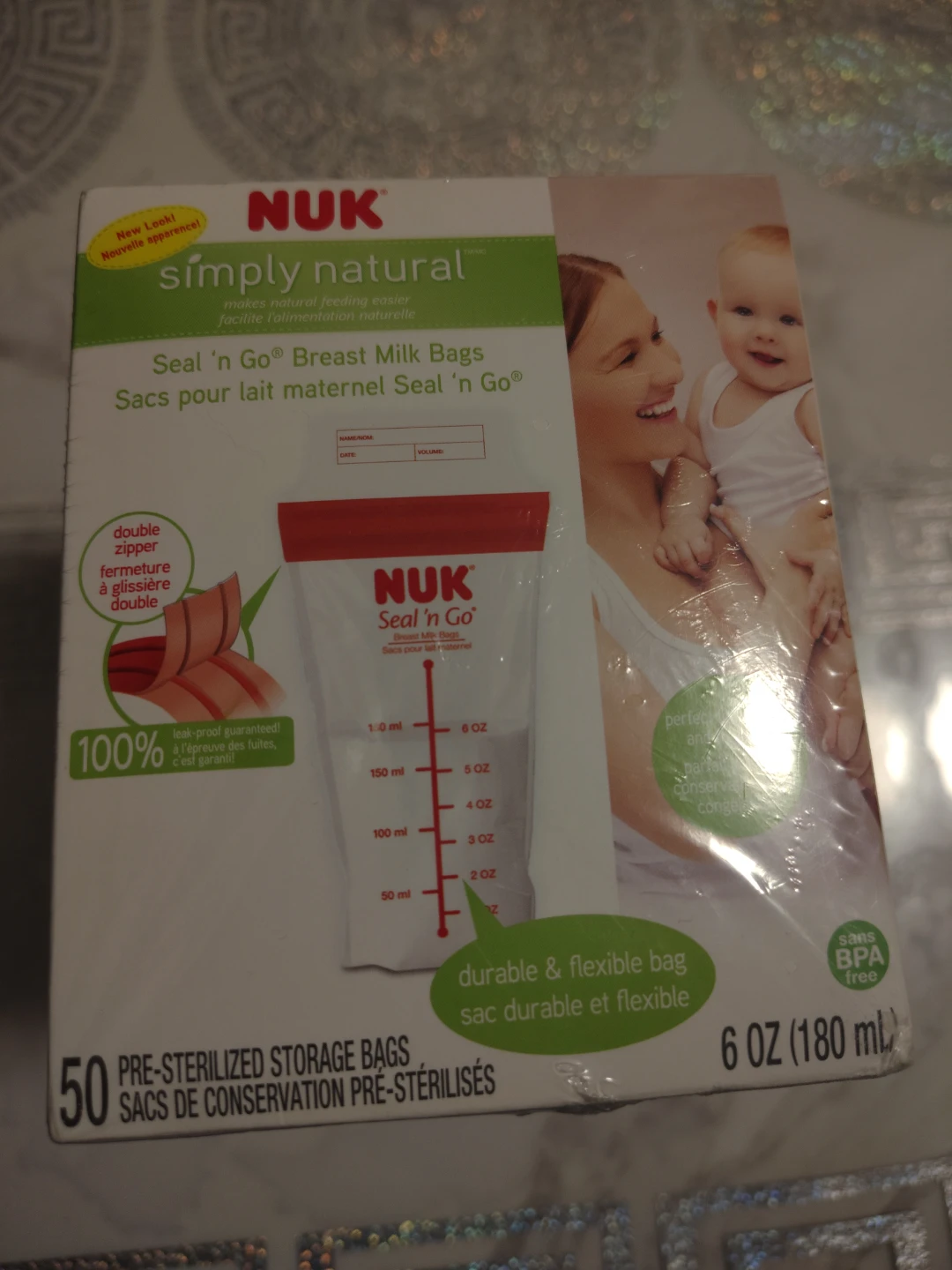 NUK Simply Natural Seal 'n Go Breast Milk Bags - 50 Count - photo 2