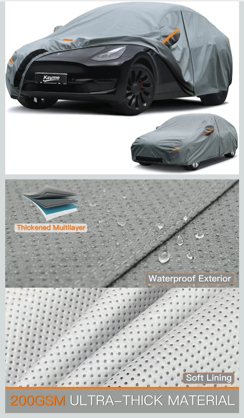 Kayme Heavy Duty Car Cover for Tesla Model Y - photo 2