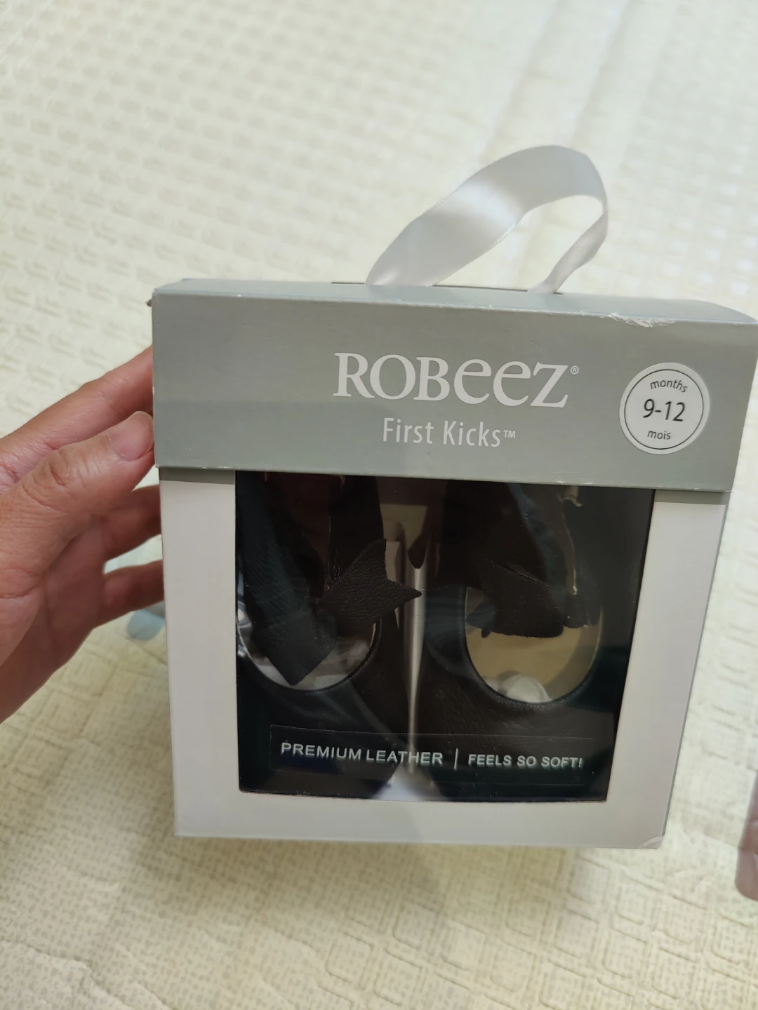 New 9-12M Robeez First Kicks Sofia Leather Shoes