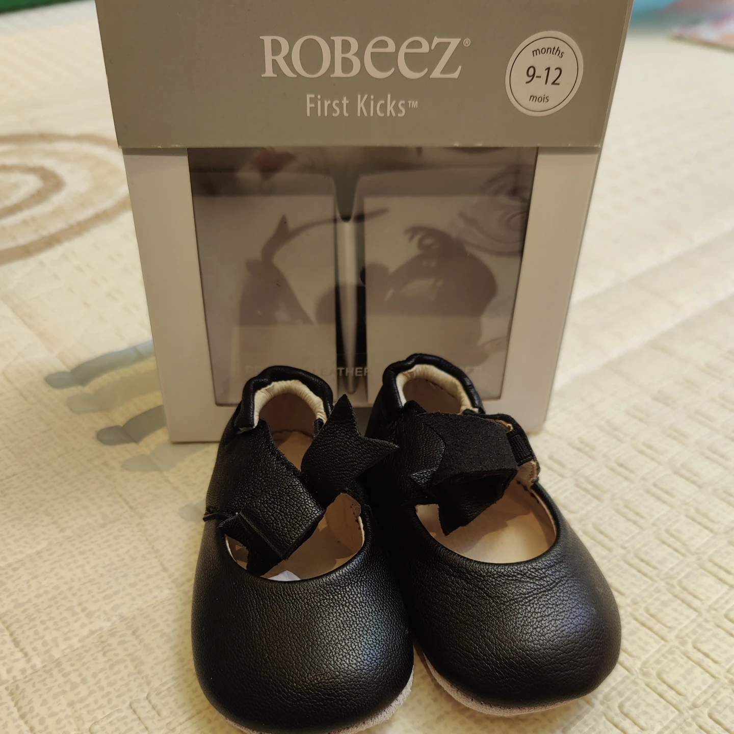 New 9-12M Robeez First Kicks Sofia Leather Shoes - photo 2