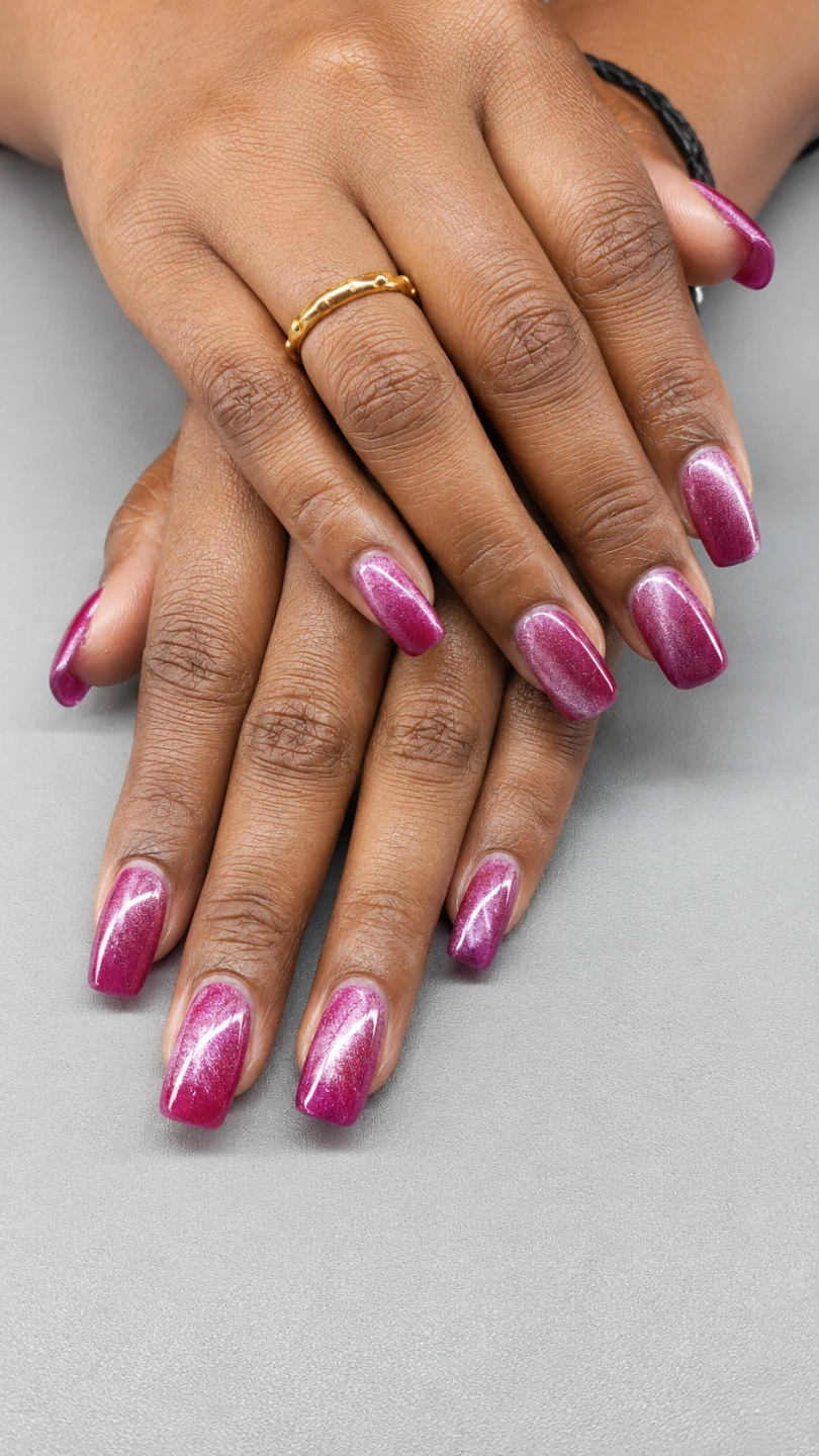 French Tip & Cat Eye Nails - photo 3
