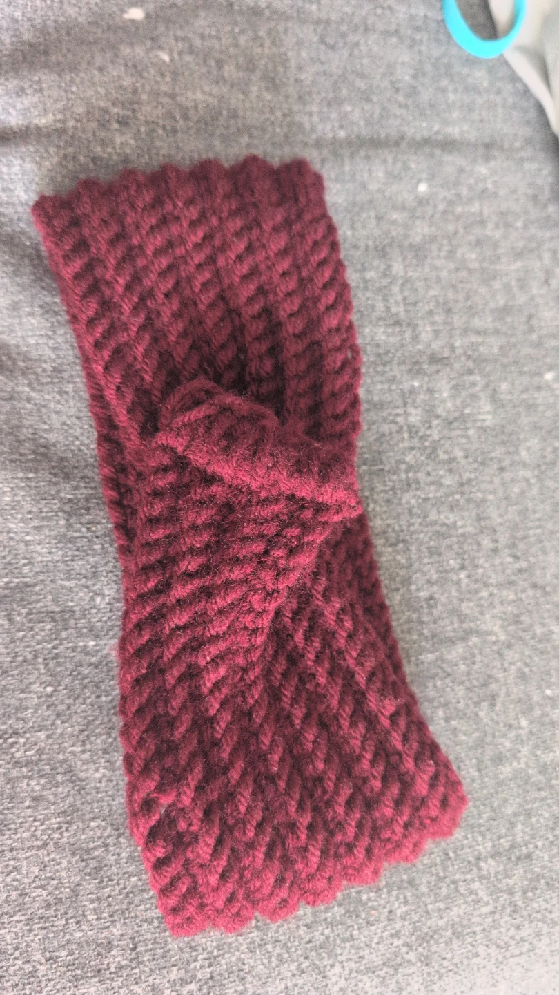 Knitted Headband - Burgundy - photo 3