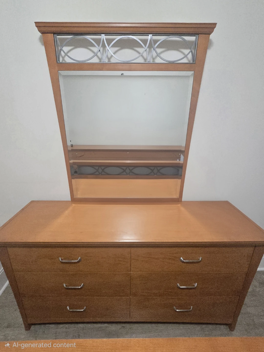 Wooden Bedroom Set with Headboard, Dresser, and Nightstand - photo 2