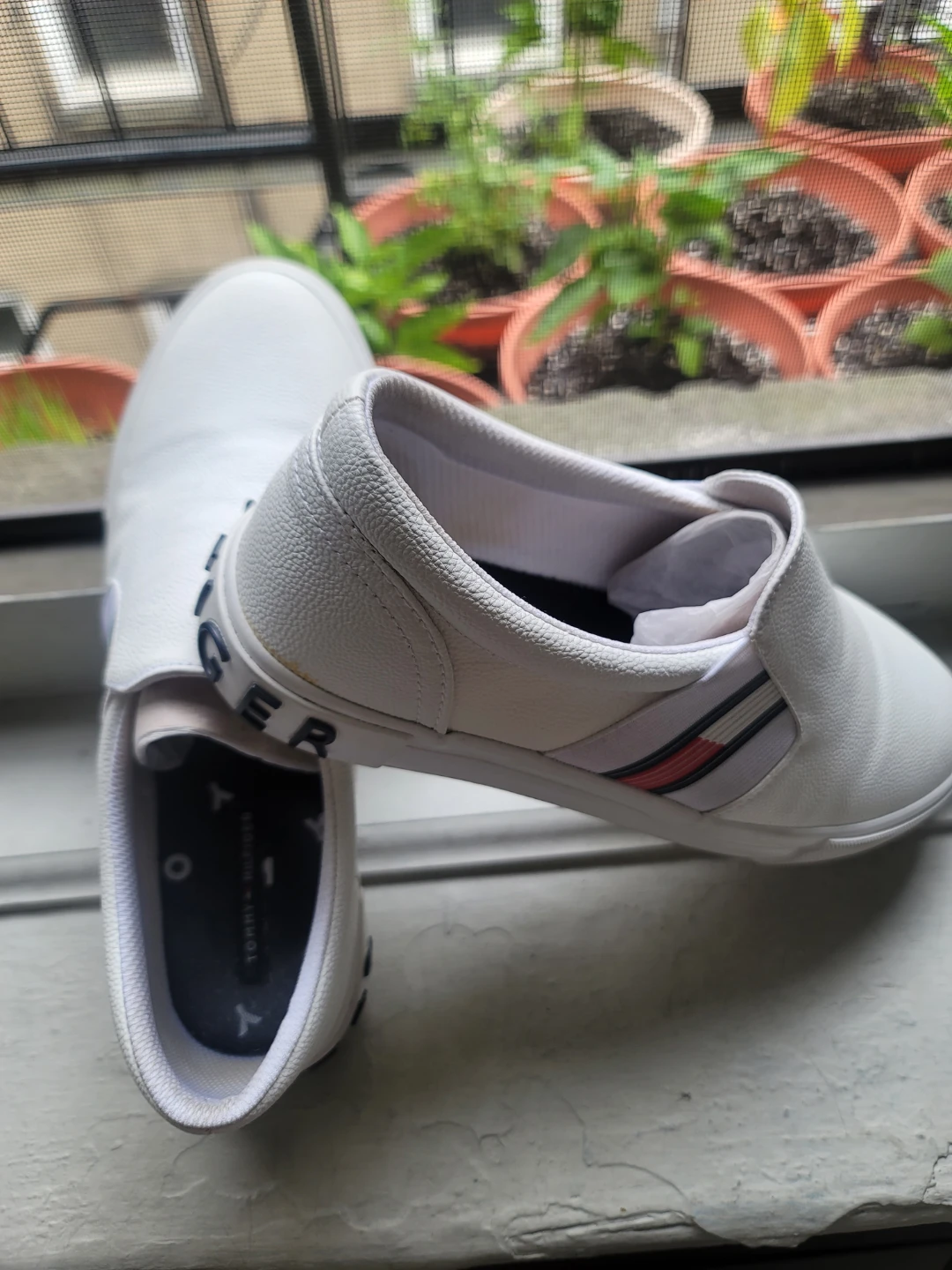 Tommy Hilfiger White Slip-On Sneakers