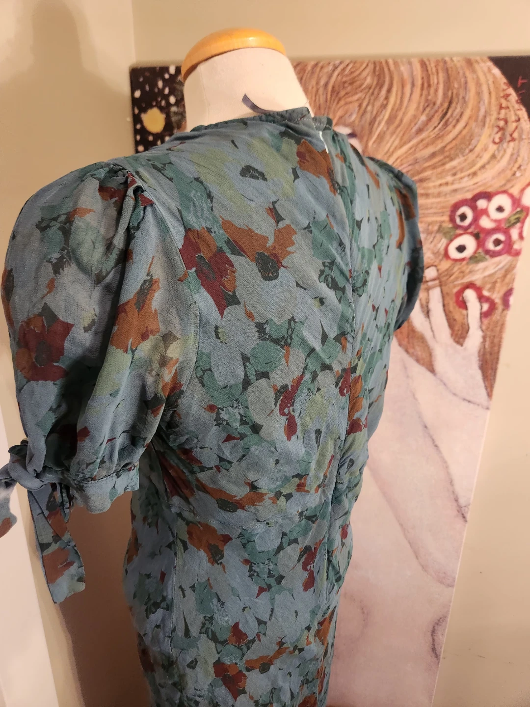 1930s inspired VINTAGE floral print silk midi dress - photo 5