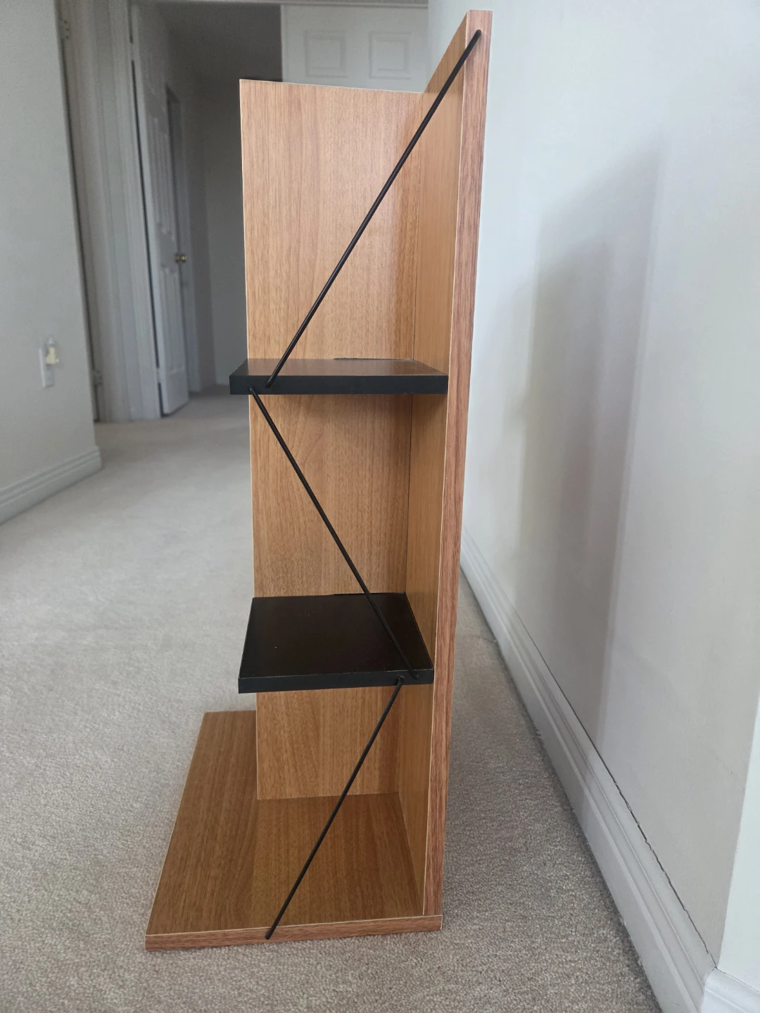Wood and Black Metal Display Shelf - photo 3