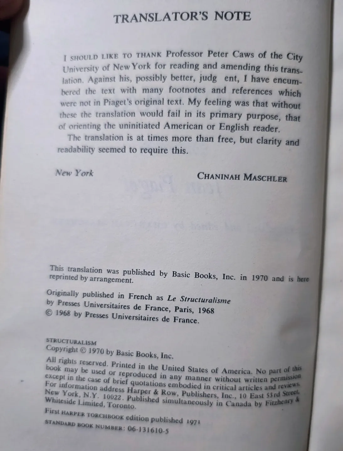 Structuralism by Jean Piaget Book, 1970, like new condition - photo 3