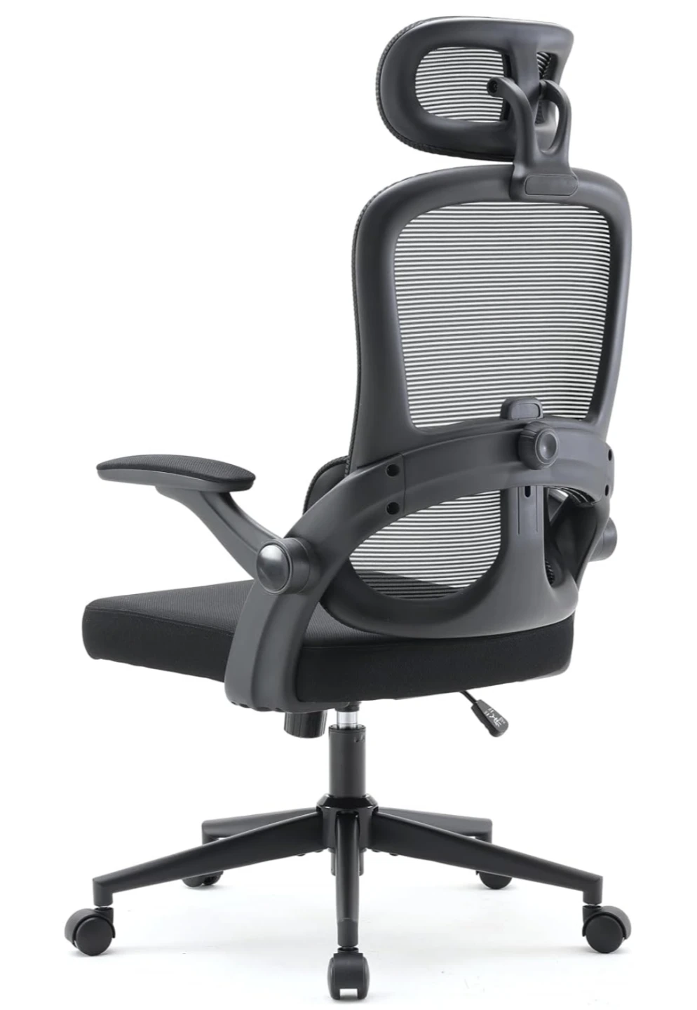 Black Ergonomic Mesh Office Chair with Headrest