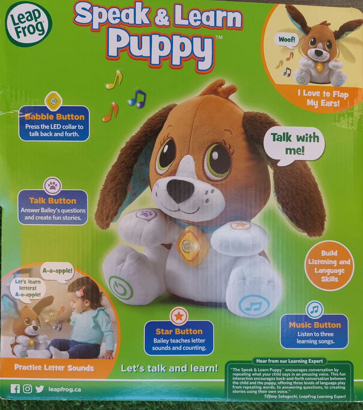New - Leap Frog Speak & Learn Puppy Interactive Toy - photo 2