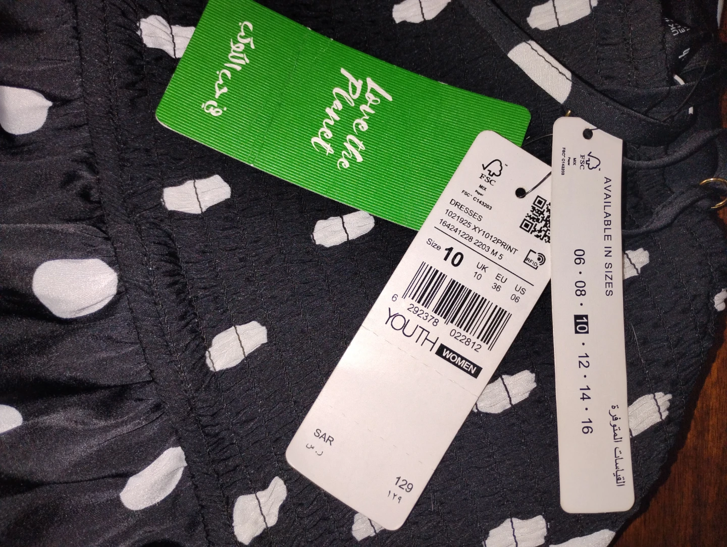 Splash Black Polka Dot Dress - Size 10 - photo 3