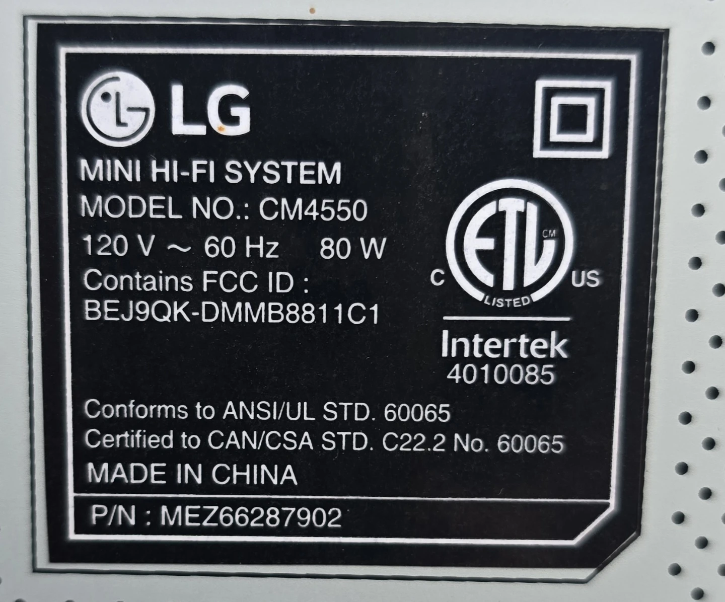 LG CM4550 XBOOM 700W Bluetooth Mini Hi-Fi System w/ Remote - photo 5